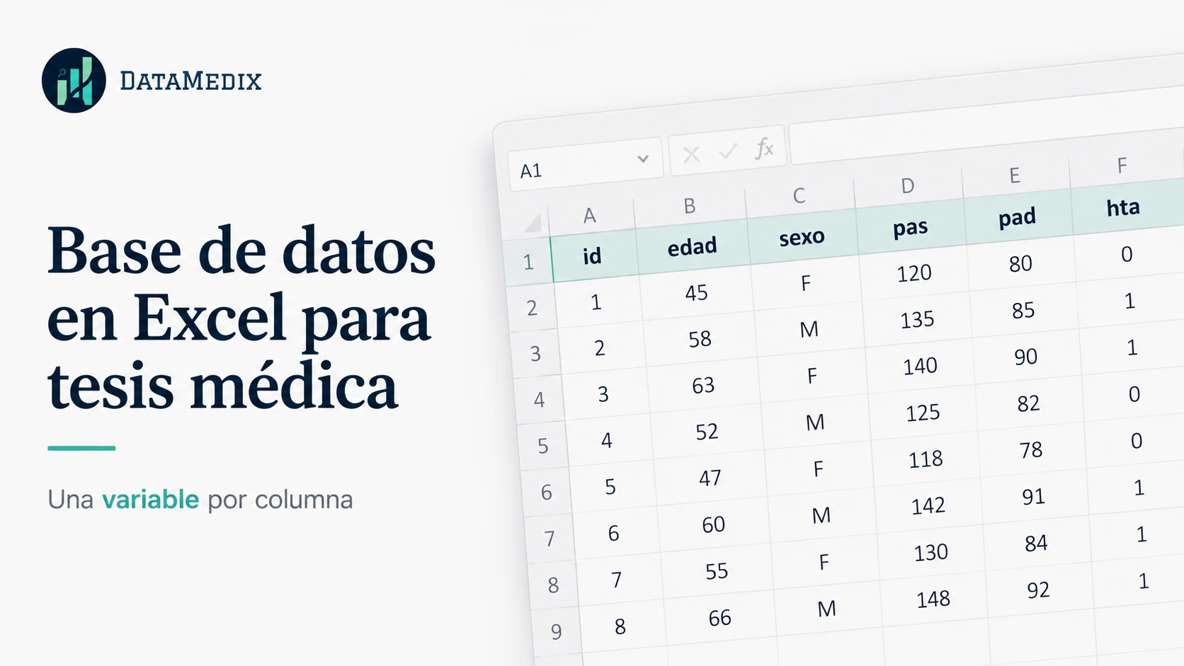 base de datos en excel para tesis medica
