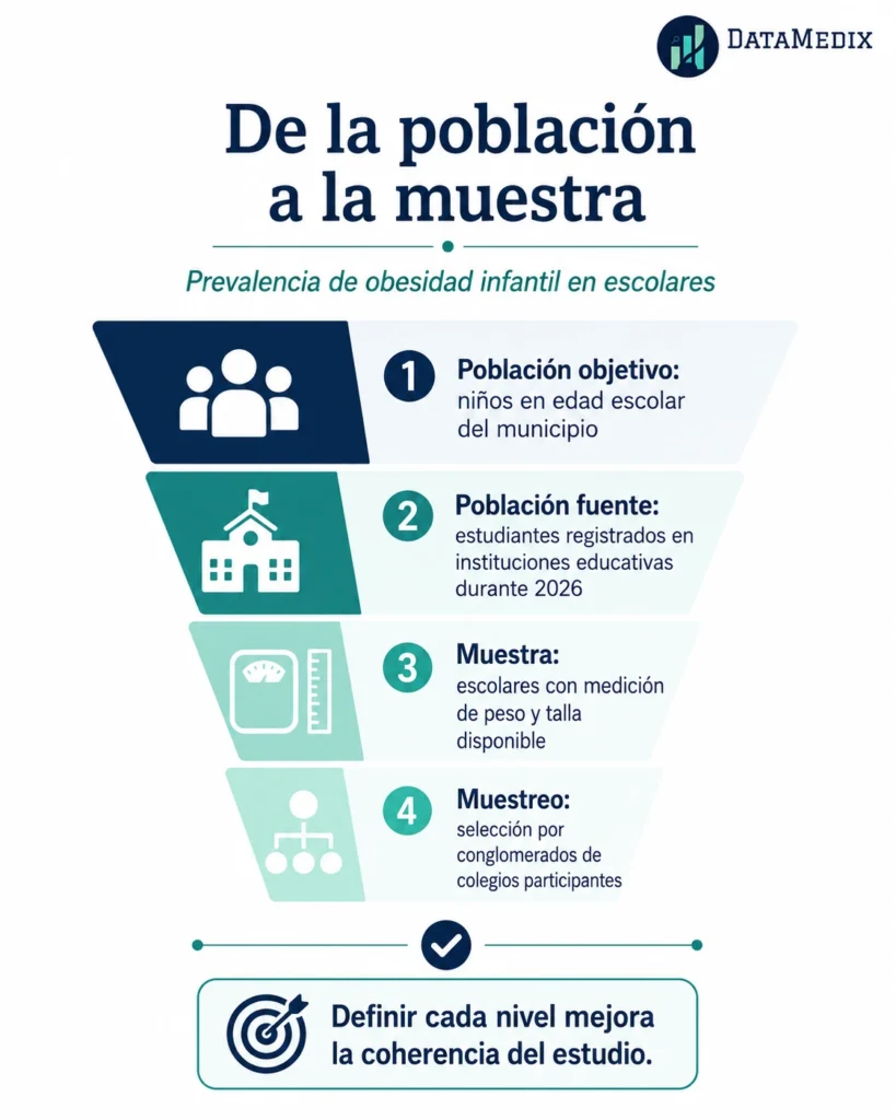 población, muestra y muestreo en investigación médica